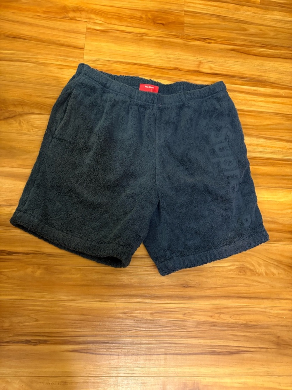 Supreme Navy TerryCloth Shorts SS18 MEDIUM MINT CONDITION